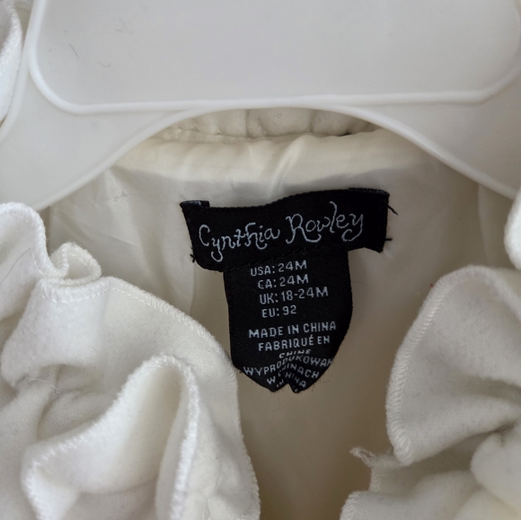 White Ruffled Coat - Picture 2 of 2